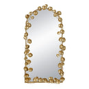 Full Length Arched Wall Mirror With en Leaf Accents Decorative Mirror For Living Room Bedroom - Gold by Unique Piece Furniture