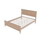 Mid-Century Platform Bed With Headboard And Slat Support, No Box Spring Needed