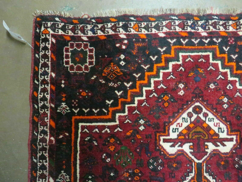 4' X 6' Antique Handmade Turkish Wool Veg Dyes Rug Organic Red Nice M10