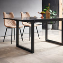 Square Extendable Dining Table With Metal Leg, Modern Space Saving Kitchen Table For Living Room by Unique Piece Furniture