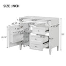 Bathroom Vanity With 2 Drawers And Tip-Out Drawer, Storage Cabinet by HouseOfZazla