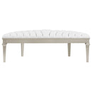 Colwood - Upholstered Curved With Channel Tufting And Slender Tapered Legs - Silver Gray by HouseOfZazla
