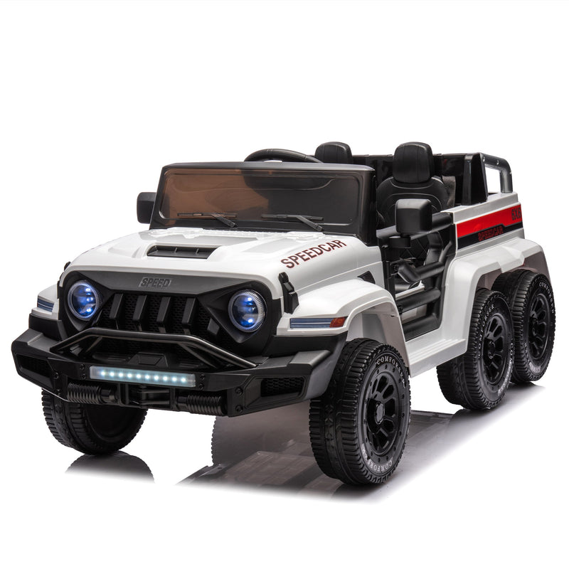 24V Ride On Car for Kids Battery Powered Ride On 4WD Toys with Remote Control,Parents Can Assist in Driving,Music and Lights,Five-Point Safety Belt,Rocking chair mode for back-and-forth swinging
