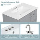 Freestanding Bathroom Vanity With Sink, Soft Close Door, 3 Drawers