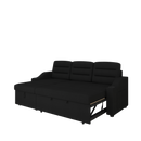 83.5" Convertible Sleeper Combo Sofa, Convertible Sofa Bed Polyester Pullout Bed with Storage Recliner and Cup Holder for Living Room, Tight Spaces