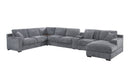 Celine - Fabric Corner Sectional Sofa With Right-Facing Chaise, Cupholders, And Charging Ports by HouseOfZazla
