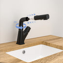 Pull Down Bathroom Sink Faucet With Three Water Modes And Construction - Matte Black by HouseOfZazla