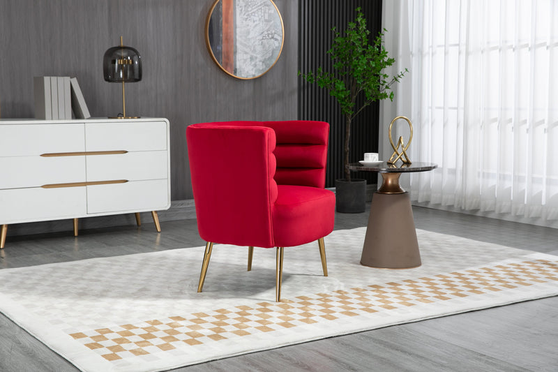 Accent Chair, leisure single chair with Golden feet