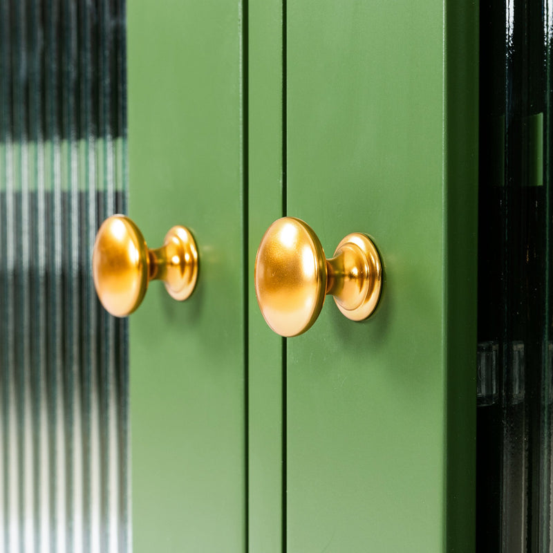 71-inch stylish TV cabinet TV frame TV stand solid wood frame, Changhong glass door, antique green, can be placed in the children's room, bedroom living room wherever you need