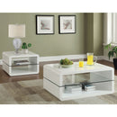 Emerson - 1 Shelf Rectangular Side End Table - White by HouseOfZazla