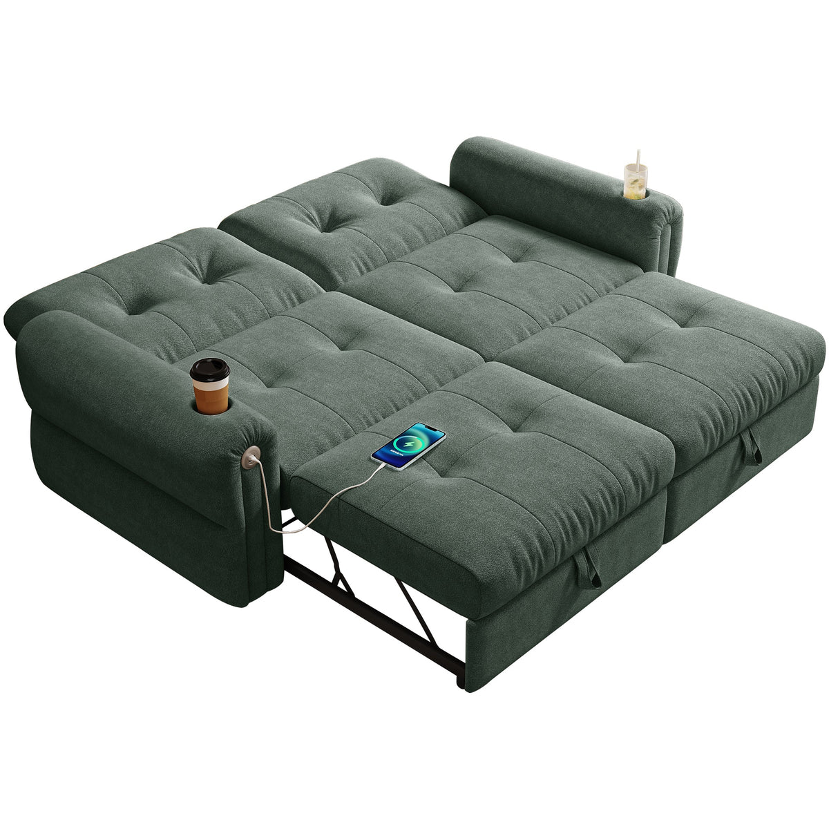 Chenille Convertible Sofa Bed, photo 2 of 10