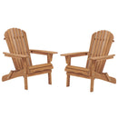 Folding Adirondack Chairs Set of 2 - Hemlock Wood Outdoor Seating