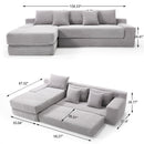 Modern L - Shaped Sectional Couch With Memory Foam