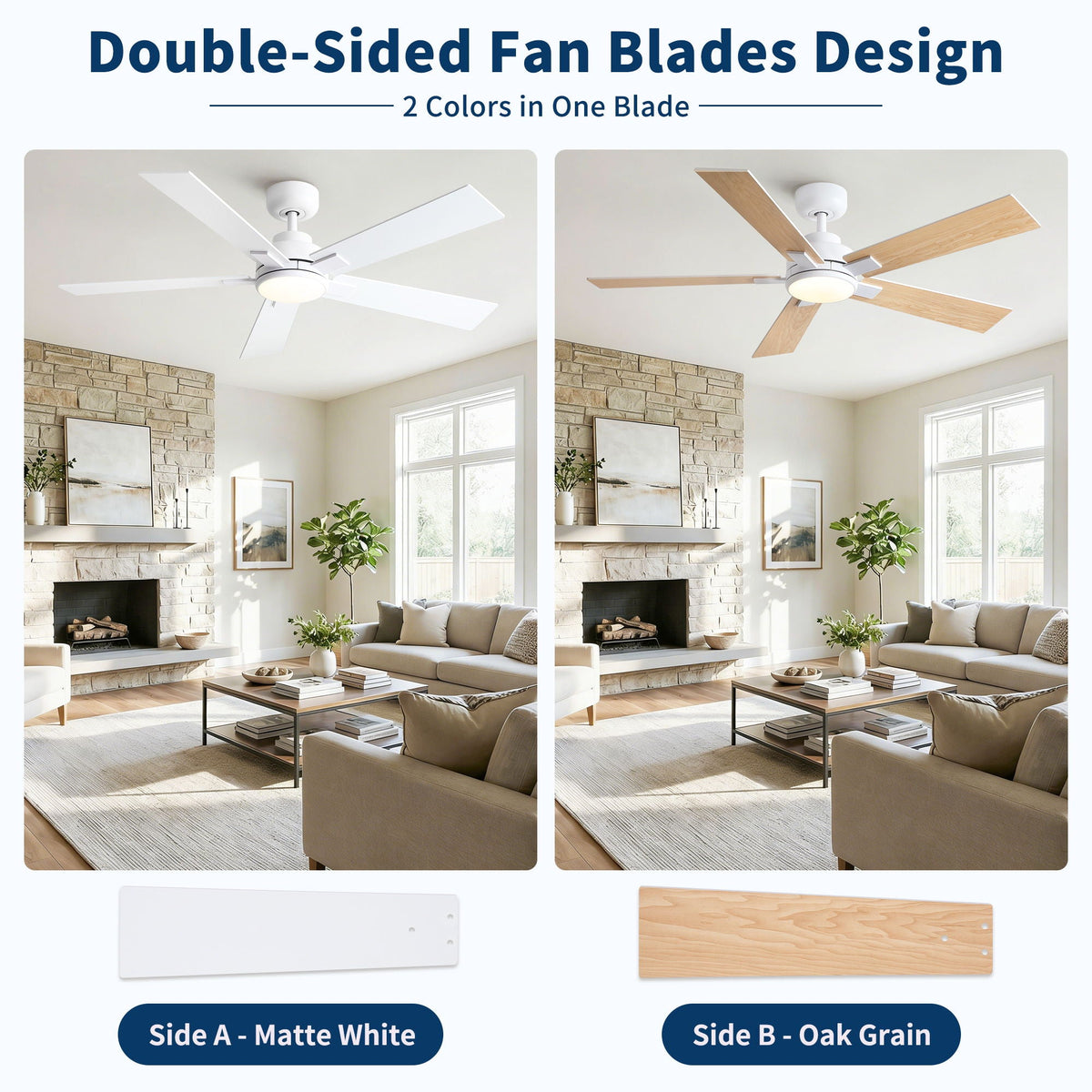 Reversible Motor Integrated LED Dimmable Ceiling Fan With Light, photo 13 of 40