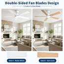 Reversible Motor Integrated LED Dimmable Ceiling Fan With Light