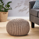 Moro Knitted Round Pouf With Pumpkin Shape by HouseOfZazla