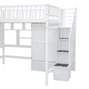 Loft Bed With Bookshelf, Drawers, Desk, And Wardrobe by HouseOfZazla