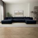 Nolan U-Shape Corner Sofa - Black Velvet by HouseOfZazla