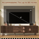 TV Stand For TVs Up To 80", Media Entertainment Center With Ample Storage - Dark Brown