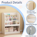 Kids Bookshelf with 3-Tier Front-Facing Display & Toy Storage
