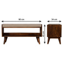 Solid Wood Bench With Upholstered Sea by HouseOfZazla