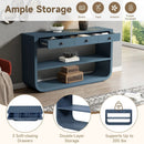 Console Table With 3 Soft Close Drawers & 2 Open Shelves by HouseOfZazla