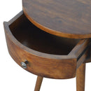 Nordic Chestnut Circular Nightstand by HouseOfZazla
