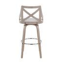 Charlotte - Farmhouse Fixed Height Bar Stool With Round Footrest (Set of 2)