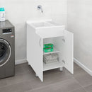 Demolotion Utility Sink Cabinet with Dual Compartments and Storage by HouseOfZazla