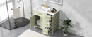 36" Bathroom Vanity with Sink Top, Cabinet with Two Doors and Three Drawers by HouseOfZazla