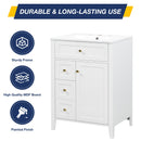 24" Modern Bathroom Vanity with Ceramic Sink