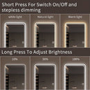 Full Length Floor Mirror LED with Dimming & 3 Color Modes by HouseOfZazla