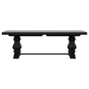 Florence 126-inch Extension Dining Table Distressed Black