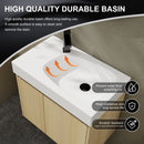 Modern Bathroom Vanity With Ceramic Basin, Wall Mounted Floating Sink Combo, Storage Cabinet by Unique Piece Furniture