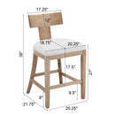 Upholstered Counter Height Bar Stools with Solid Rubber Wood Frame (Set of 2) by HouseOfZazla