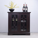 Modern Sideboard With Tempered Glass Doors - Ox Blood Red by HouseOfZazla