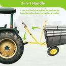 Steel Garden Cart, Heavy Duty 1400 Lbs Capacity, With Removable Mesh Sides To Convert Into Flatbed, Utility Metal Wagon With 2-In-1 Handle And 16 In Tires, Perfect For Garden, Farm, Yard - Black by HouseOfZazla
