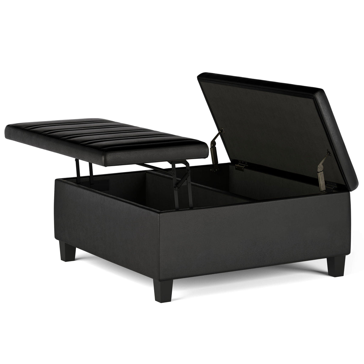 Ellis - Coffee Table Storage Ottoman Contemporary Design, photo 15 of 28
