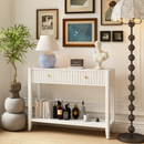 29.53" Tall Console Table with Drawers and Storage Shelf by HouseOfZazla