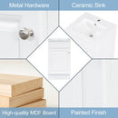Bathroom Vanity With Sink, Cabinet With Adjustable Shelf by HouseOfZazla