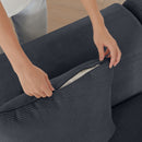 L Shaped Modular Sectional Sofa And Movable Ottoman by Unique Piece Furniture