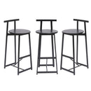 Modern Bar Stools With Backrest For Kitchen (Set of 3) by HouseOfZazla