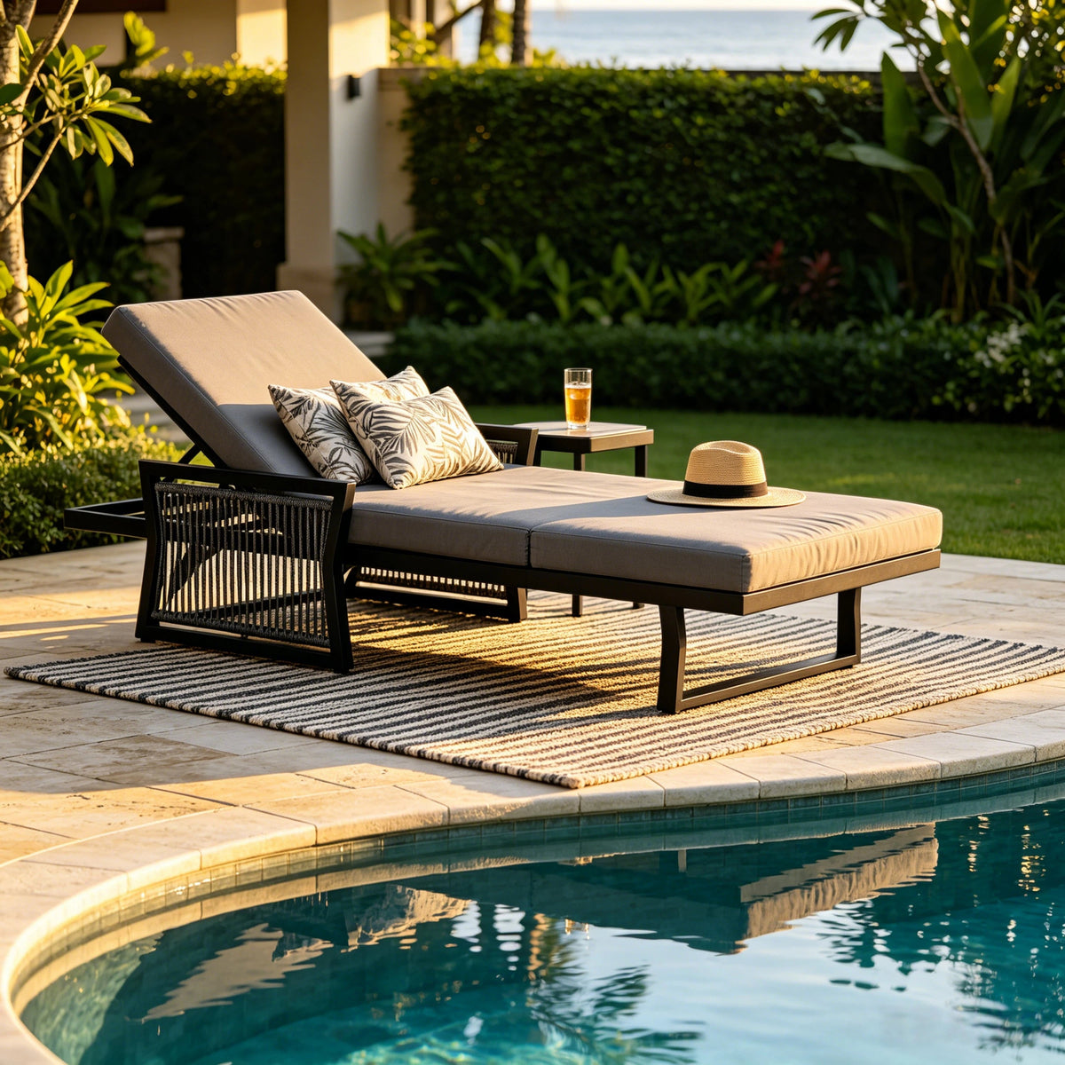 Black Mix Chaise Lounge Set, photo 2 of 10