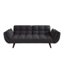 57 "black sofa Soft two armrests throw pillow pillow comfortable fit apartment bedroom small space