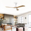 52" Solid Wood Blades Ceiling Fan with Lights and Remote Control by HouseOfZazla