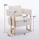 Modern Decorative Chair Teddy Fleece Upholstered And Metal Foot by HouseOfZazla