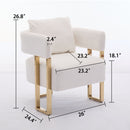 Modern Decorative Chair Teddy Fleece Upholstered And Metal Foot by Unique Piece Furniture