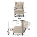 Westeros Wing Back Fabric Upholstered Recliner by Unique Piece Furniture