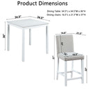 5 Piece Counter Height Table Set, Square Table And 4 Upholstered Chairs by Unique Piece Furniture