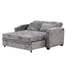 Pull Out Loveseat Sofa With Adjsutable Backrest, 2 Pillows, Cup Holders, USB Ports For Living Room by HouseOfZazla